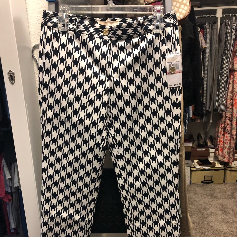 NWT Michael Kors white and blue trousers
